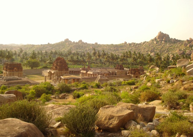 Hidden ruins amongst spectacular sceneryHampi India