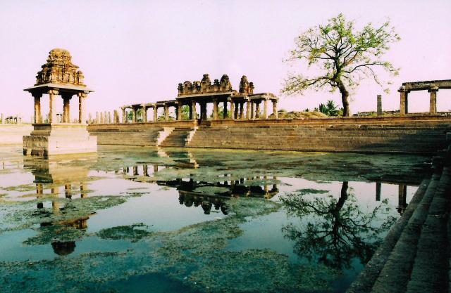 architecture reflecting pools Hampi India